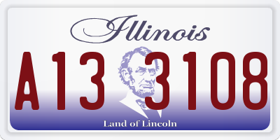 IL license plate A133108