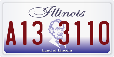 IL license plate A133110
