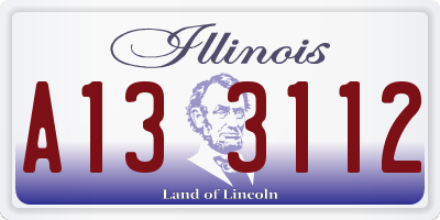 IL license plate A133112