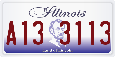 IL license plate A133113