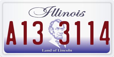 IL license plate A133114