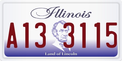 IL license plate A133115