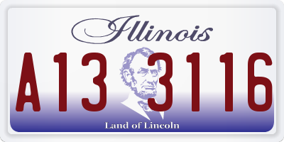 IL license plate A133116