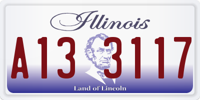 IL license plate A133117