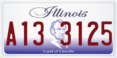 IL license plate A133125
