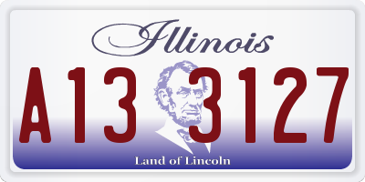 IL license plate A133127