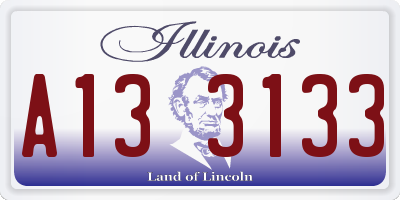 IL license plate A133133