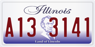 IL license plate A133141