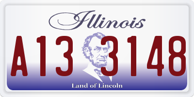 IL license plate A133148