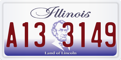 IL license plate A133149