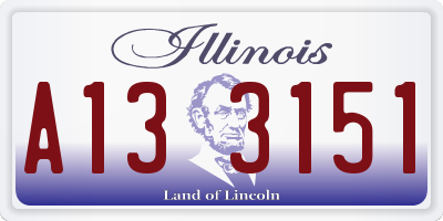 IL license plate A133151