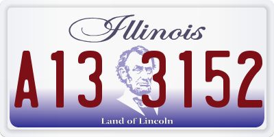 IL license plate A133152