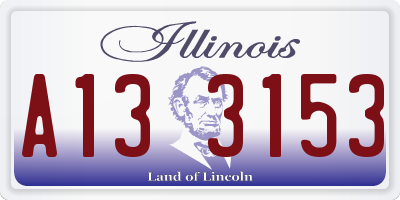 IL license plate A133153