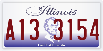 IL license plate A133154