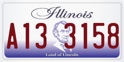 IL license plate A133158