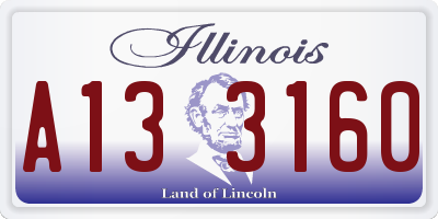IL license plate A133160