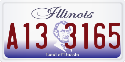 IL license plate A133165