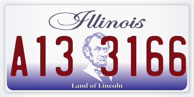 IL license plate A133166