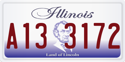 IL license plate A133172