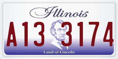 IL license plate A133174