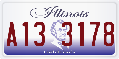 IL license plate A133178