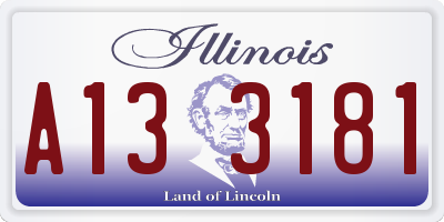 IL license plate A133181