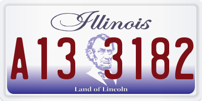IL license plate A133182