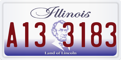 IL license plate A133183