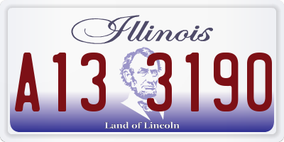 IL license plate A133190