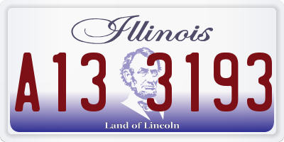 IL license plate A133193