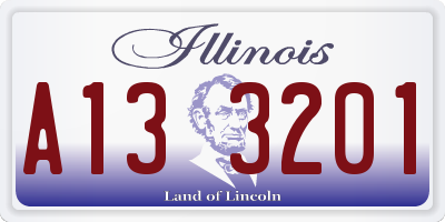 IL license plate A133201