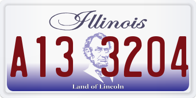IL license plate A133204