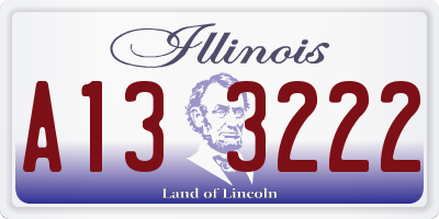 IL license plate A133222
