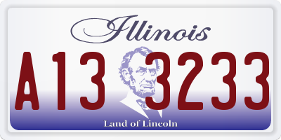 IL license plate A133233