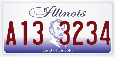 IL license plate A133234