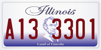 IL license plate A133301