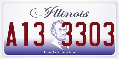 IL license plate A133303