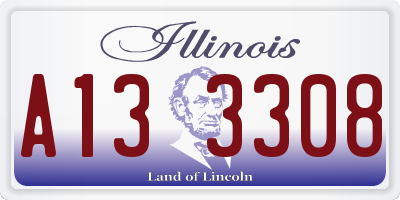 IL license plate A133308