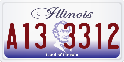 IL license plate A133312