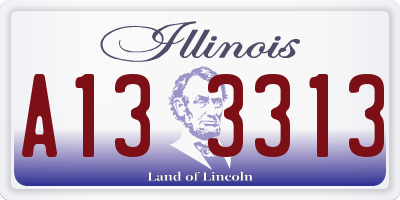 IL license plate A133313