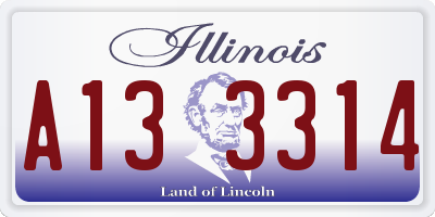 IL license plate A133314
