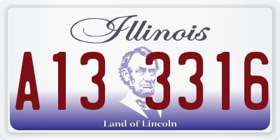 IL license plate A133316