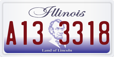 IL license plate A133318