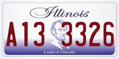 IL license plate A133326