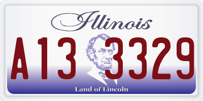 IL license plate A133329