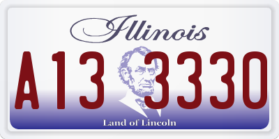 IL license plate A133330