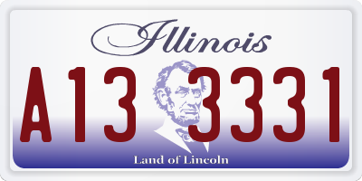 IL license plate A133331