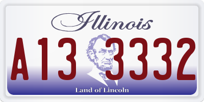 IL license plate A133332