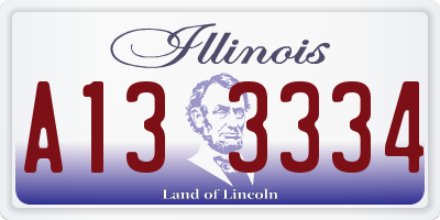 IL license plate A133334