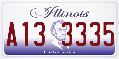 IL license plate A133335